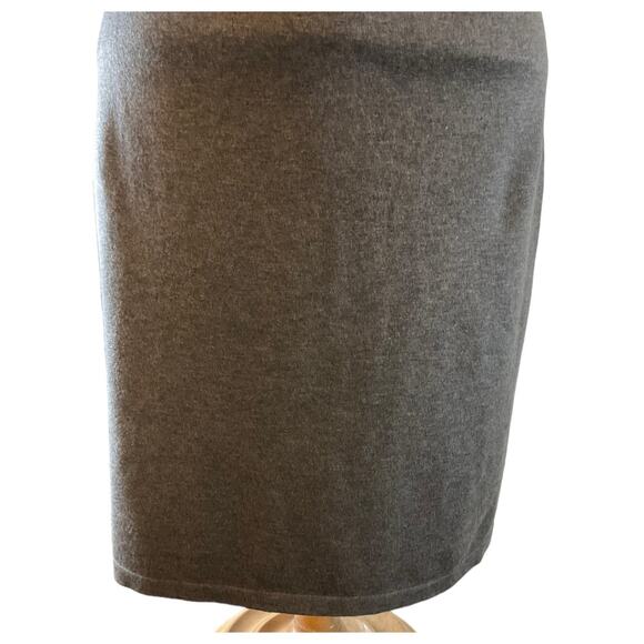 Liz Claiborne Women's Medium Gray Dress Short Sleeve Ribbed Knit Gold Buttons - Picture 15 of 15